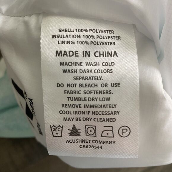 FootJoy Insulated Golf Vest Womens M White Aquamarine Full Zip Reversible Jacket - Picture 10 of 16